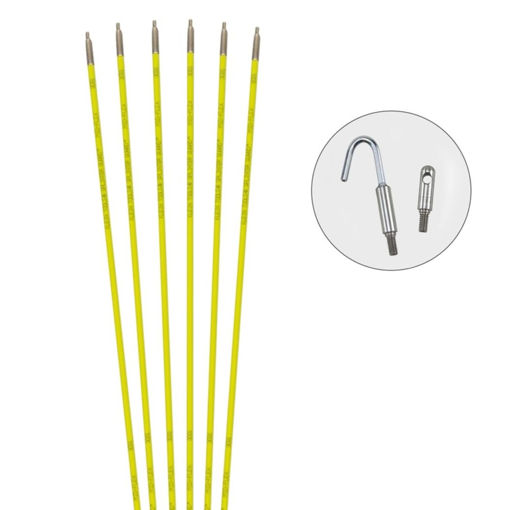 KLEIN TOOLS 56430 Glow Fish Rod Set, Wire Puller, 30-Foot