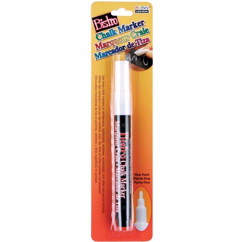 Marvy Bistro Chalk Marker White Fine