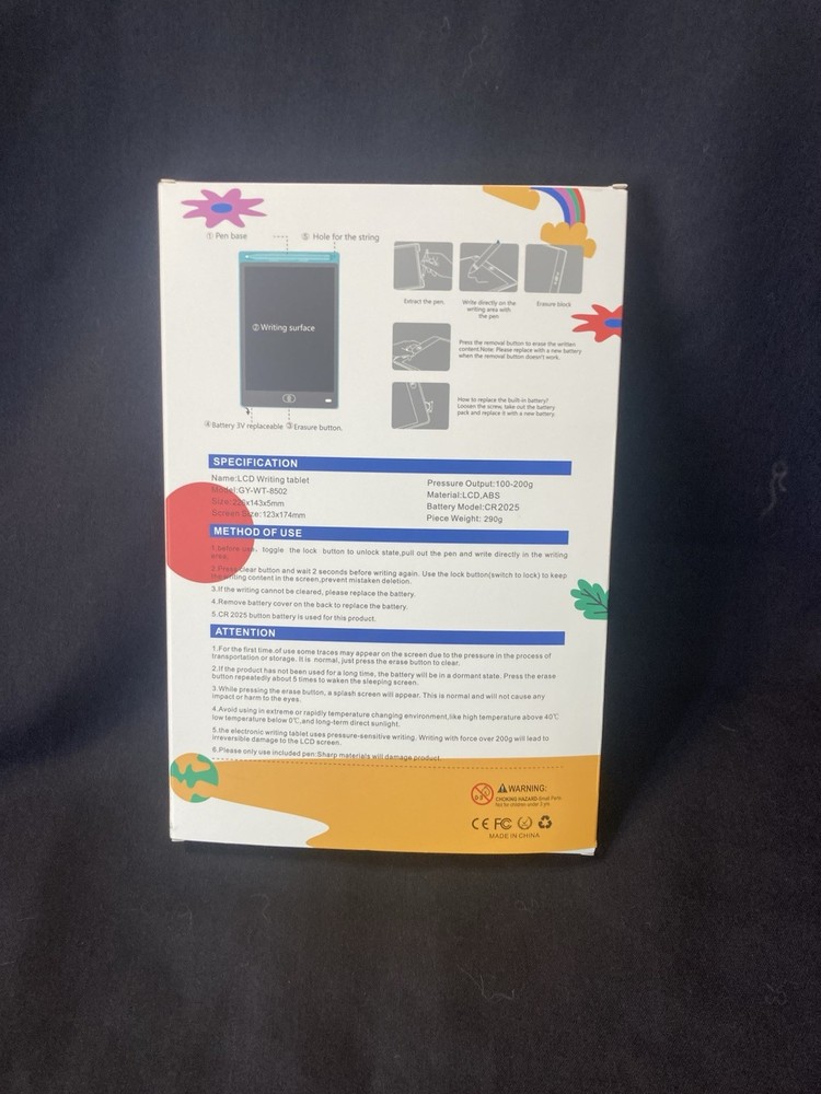 LCD Writing Board Frelswon 8.5 In Board 3 Pack