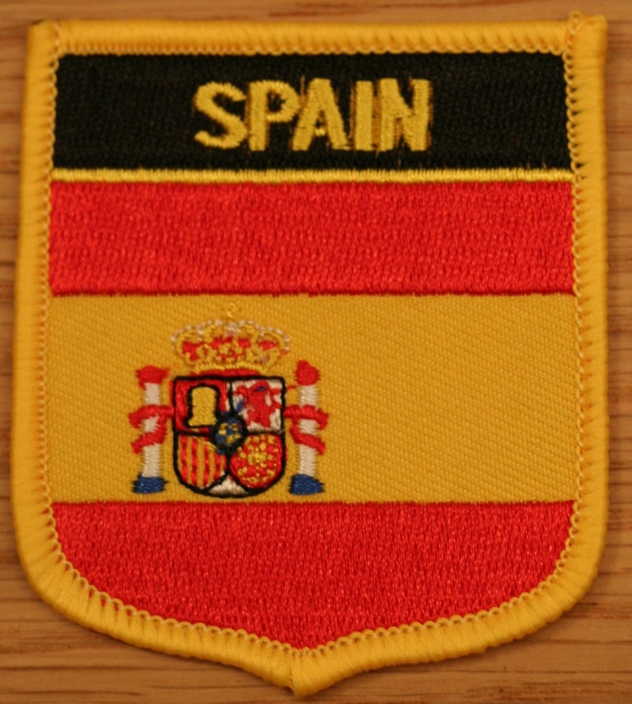 SPAIN Spanish Shield Country Flag Embroidered PATCH Badge P1