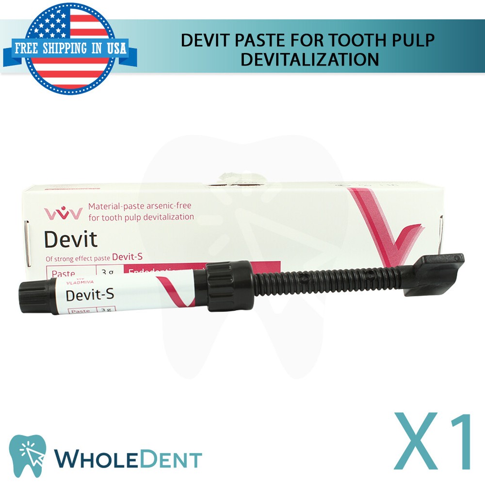 Vladmiva Devit-S Dental Strong Pulp Devitalisation Paste Material 3g Syringe