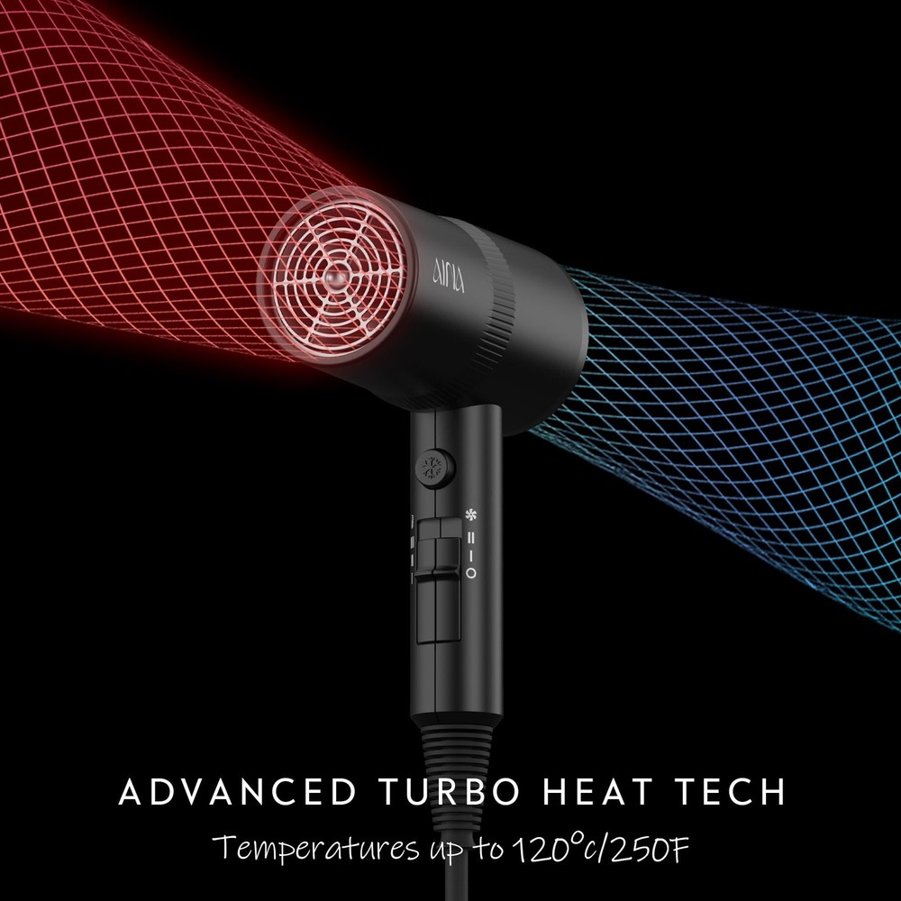 Hair Dryer with Diffuser and Ionic Technology for Fast Drying and Shine