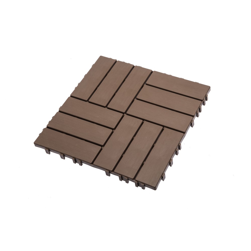 68 Pack 11.42"x11.42" Plastic Interlocking Deck Tiles Flooring Pool Poolside