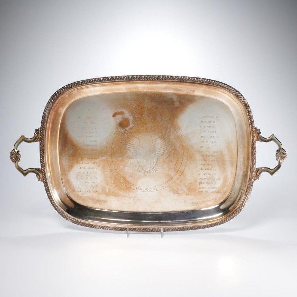 Cavalier Large Rectangular Silver Plated Serving Tray American Business Club 20"