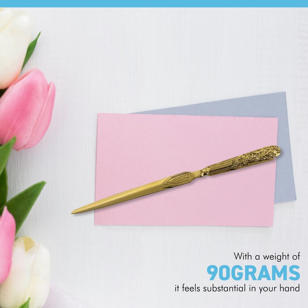 Embossed Brass Letter Opener
