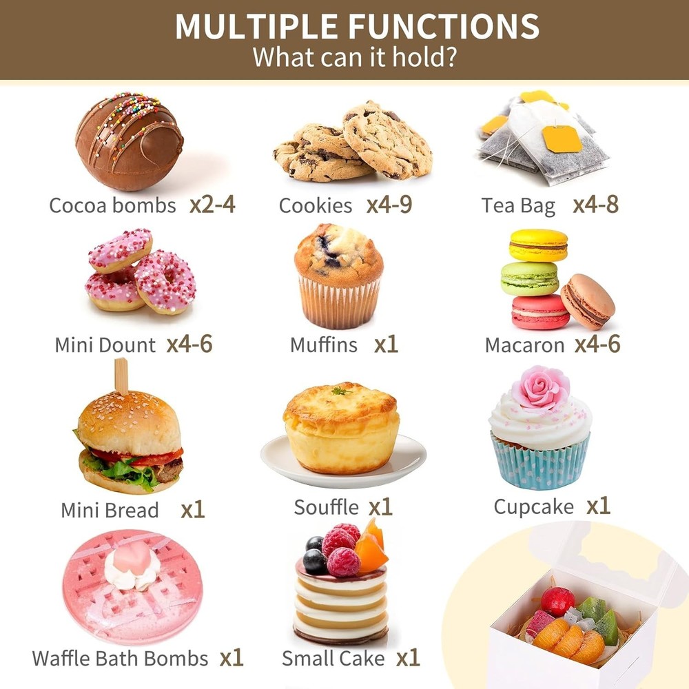 200 Count White Bakery Boxes with Window - Elegant Cookie Packaging Solution