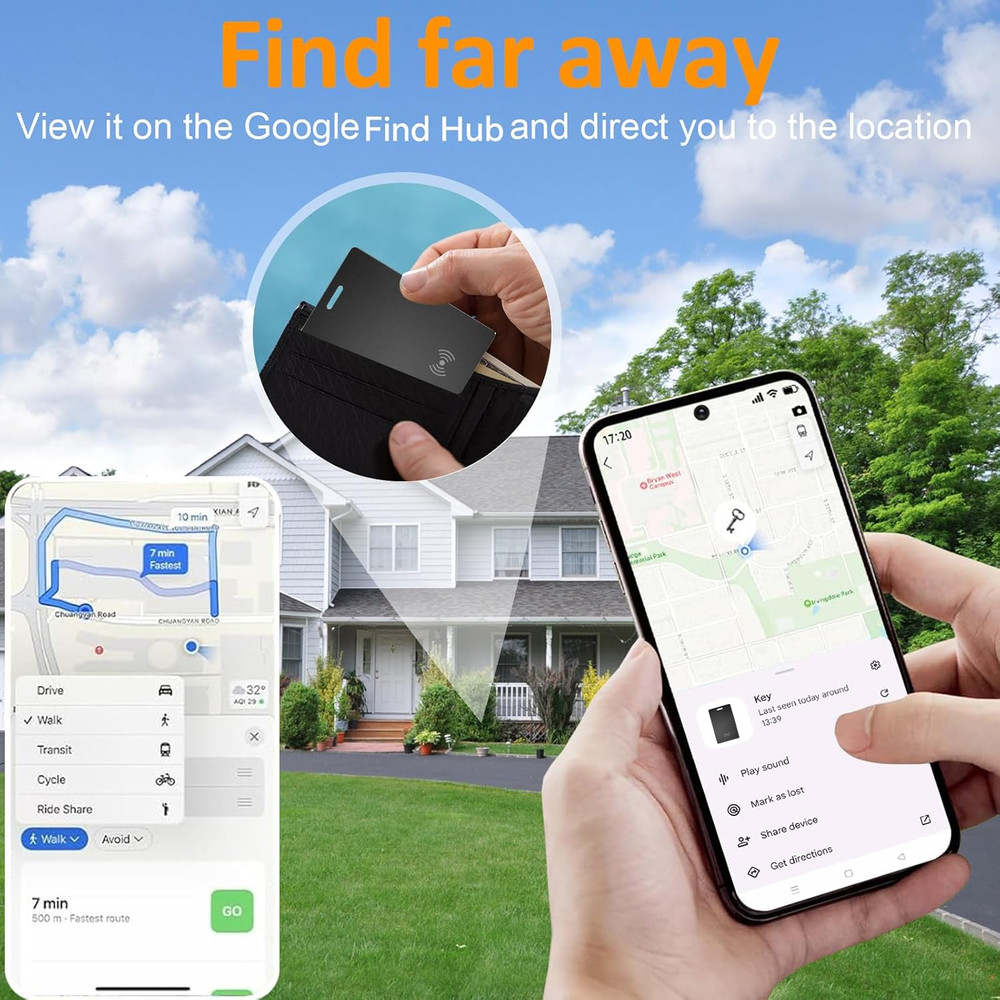 Wallet Finder for Android, Wallet Tracker Card Google Certified, 1.8Mm Thin Wire