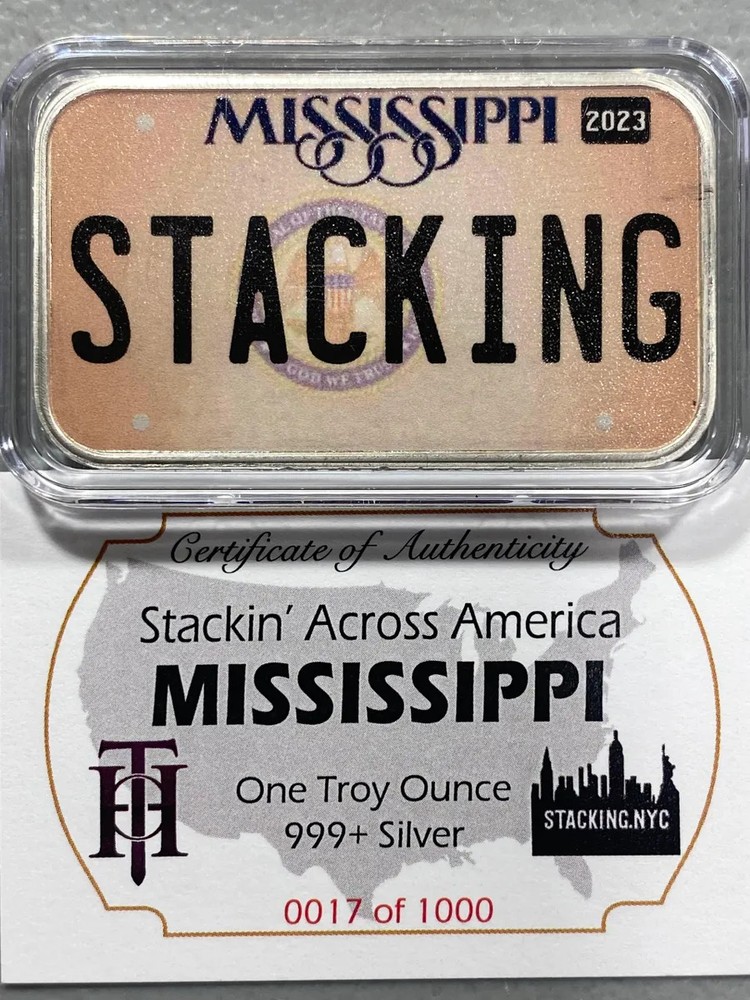 Mississippi SAA 1z Silver Bar