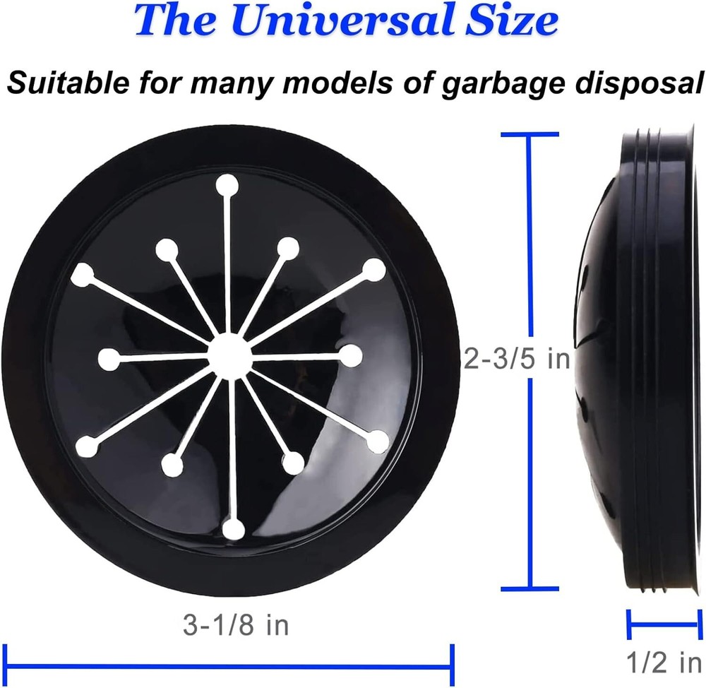 Garbage Disposal Splash Guard Collar Sink Baffle 3.1/8" QCB-AM RubberSink Baffle