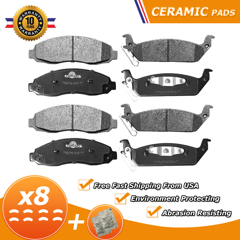 Front & Rear Disc Ceramic Brake Pads Kit for 2003 2004 Dodge Dakota