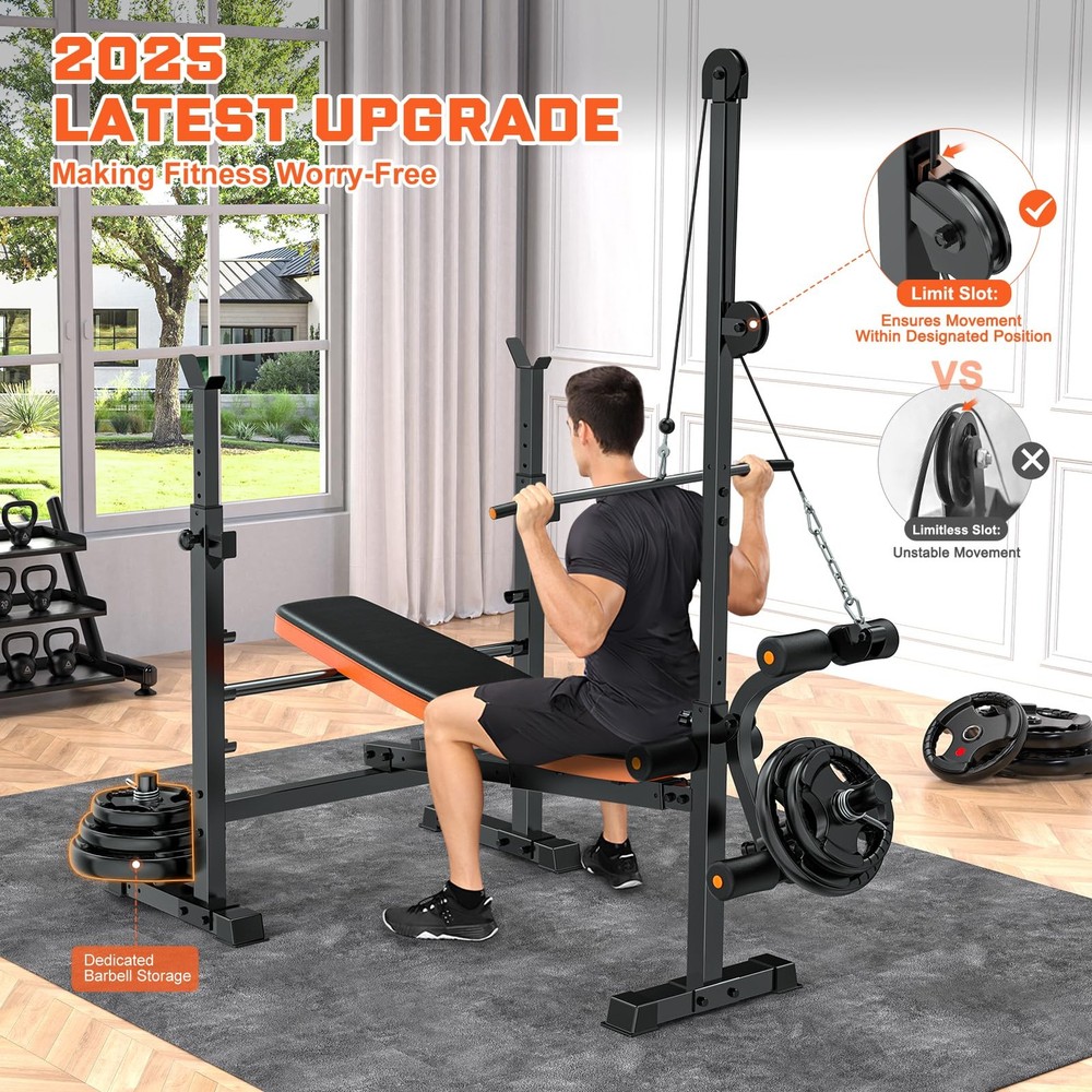 800lbs 8-in-1 Weight Bench – Lat Pulldown