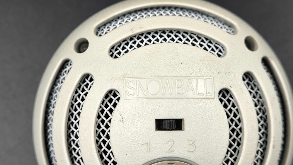 Blue Snowball USB Microphone Used Working White