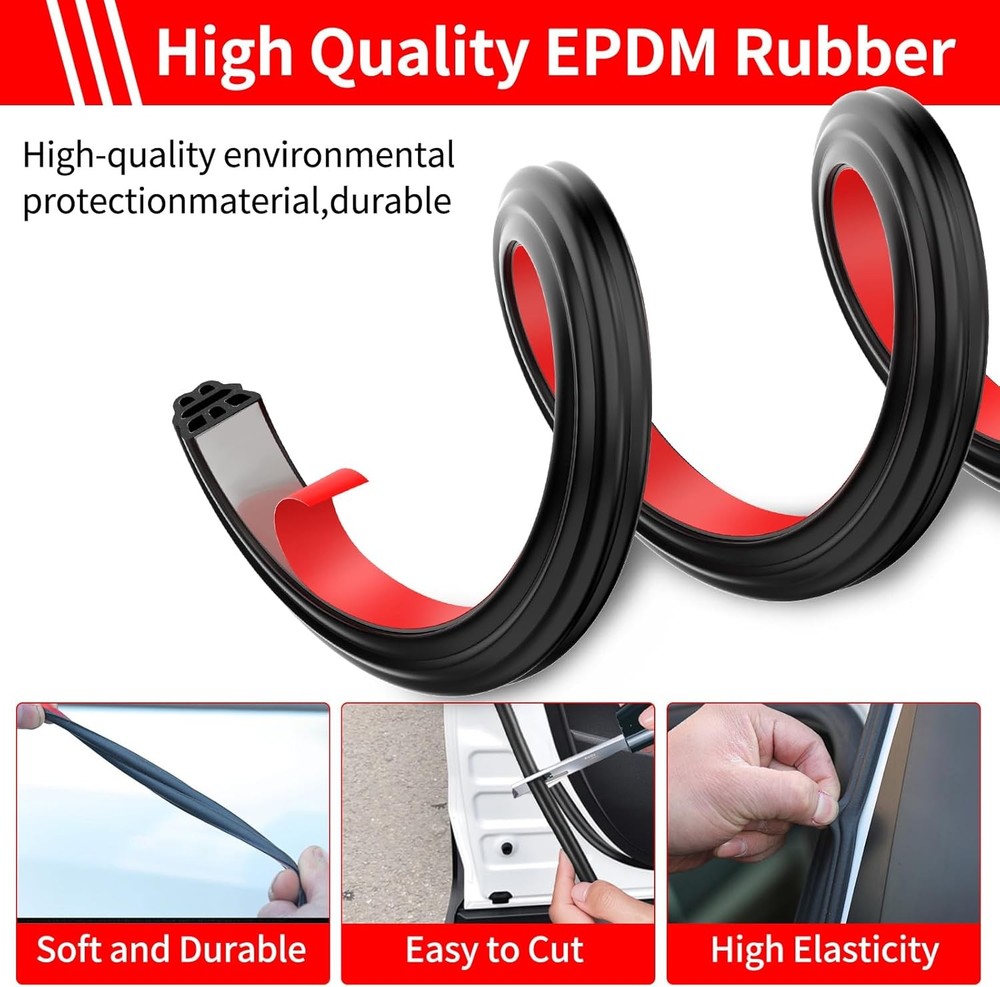 Truck Tonneau Cover Seal - Durable Rubber Tailgate 16 FT/5 meters Car, RV & Truc