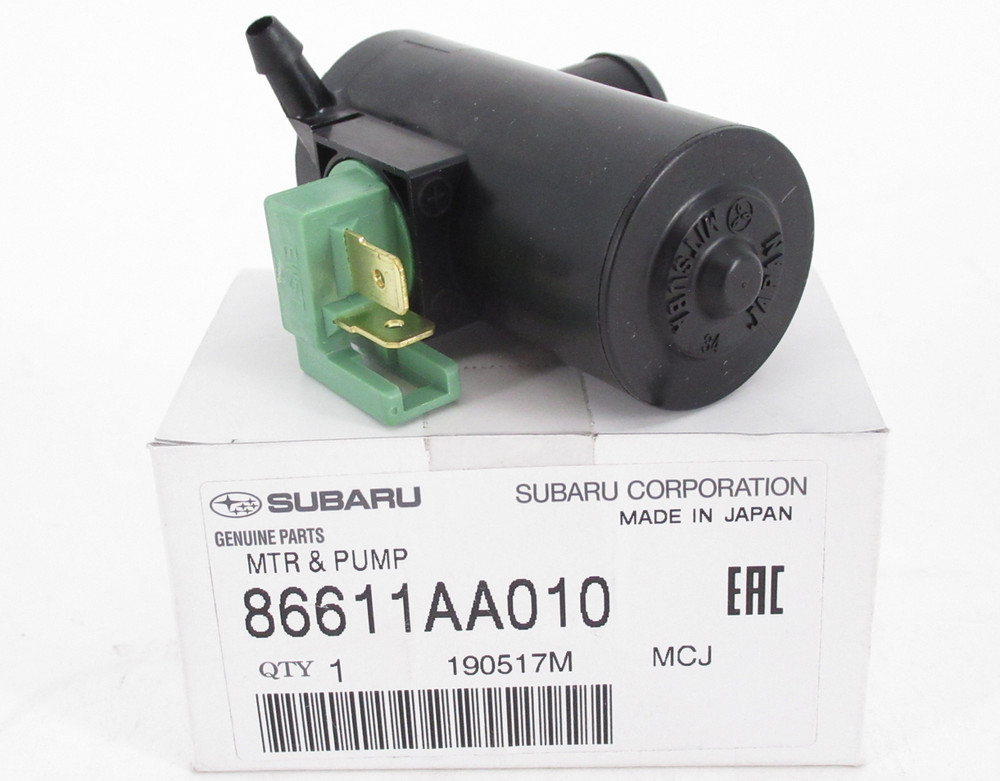 Genuine OEM Subaru 86611AA010 Front Windshield Washer Pump Motor