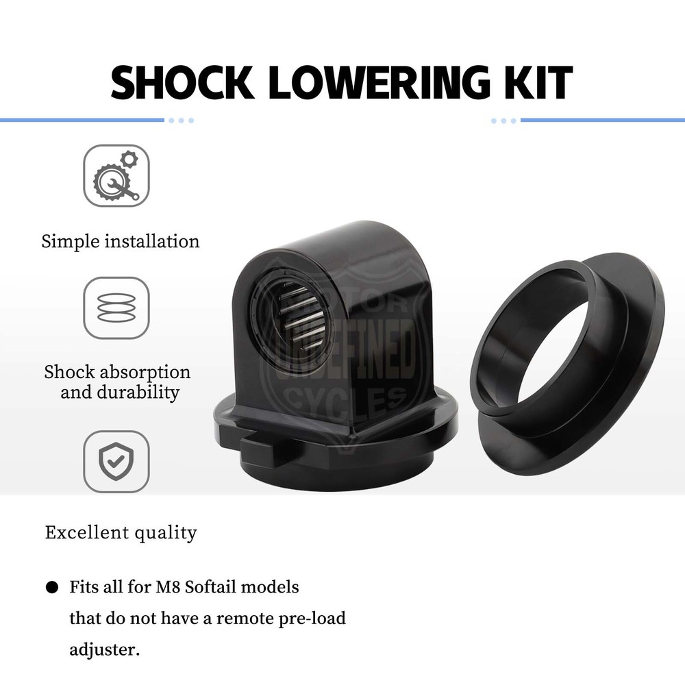For Harley M8 Softail Models Shock Lowering Kit Without Remote Pre-load Adjuster