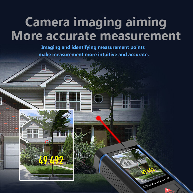 Digital Measuring Finder Range Laser Rangefinder W/ Camera View Distance Meter