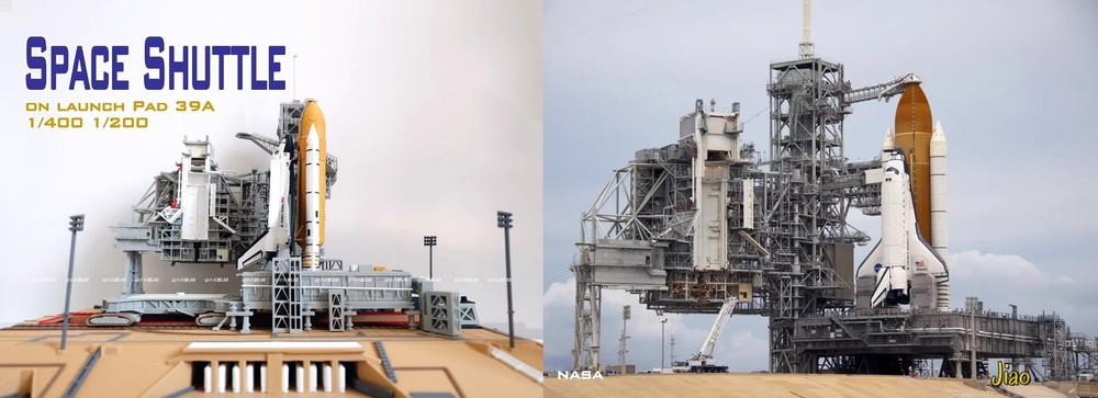 1/400 39A Space Shuttle Launch Site 3D Printed Painted Model Finished