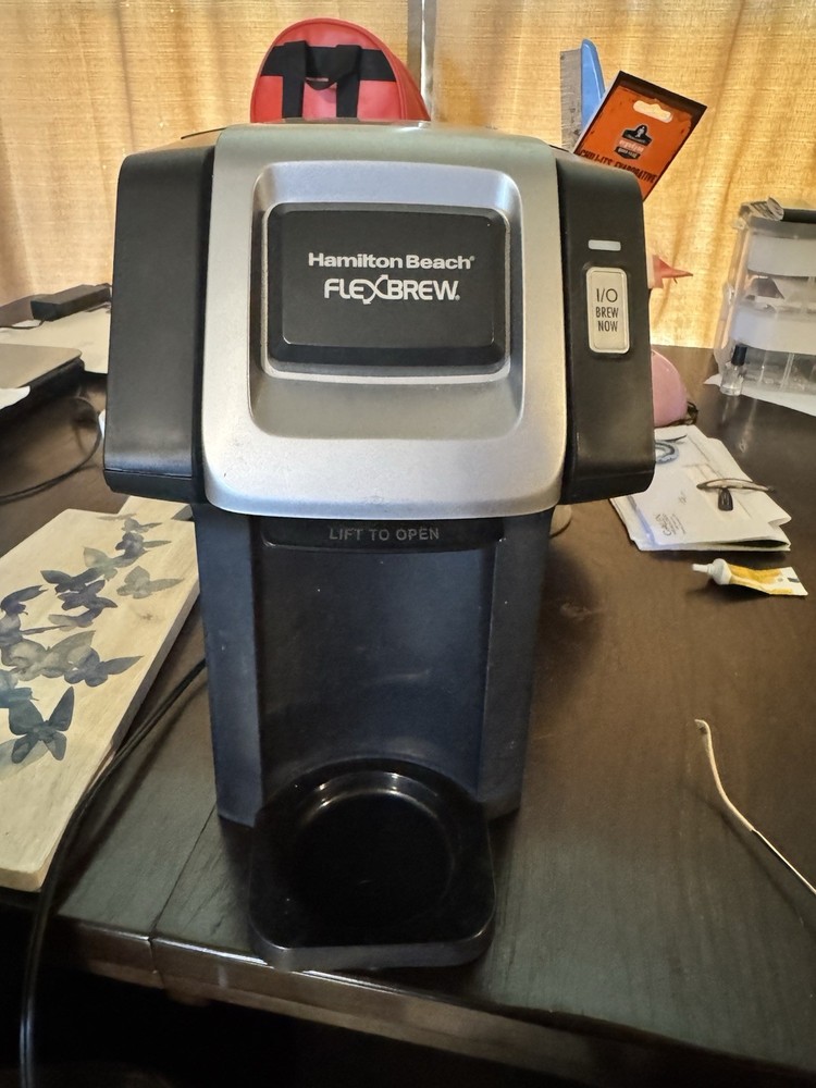Hamilton Beach FlexBrew Pod Coffee Machine K-Cup Compatible Black Silver 14oz