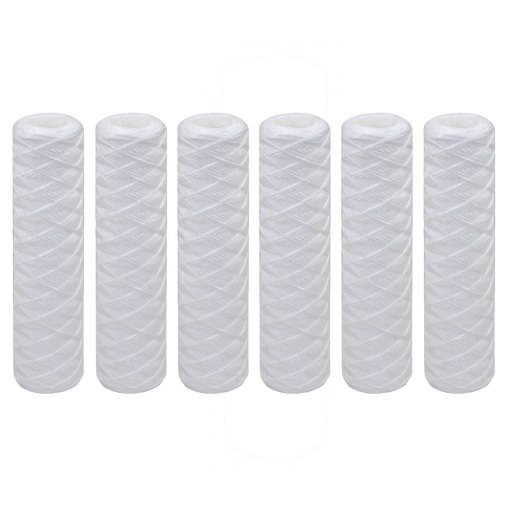 10 x 2.5 20 Micron String Wound Polypropylene Water Filter 6 Pack