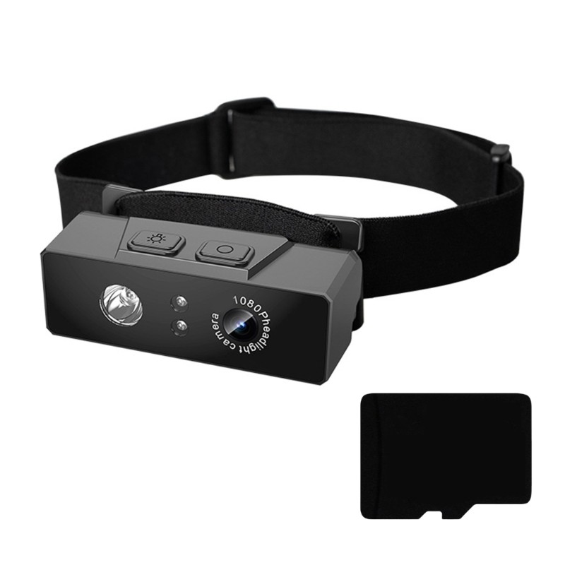 Comfortable Wear Headlamp Camera with Intelligent Lighting Features Recorder