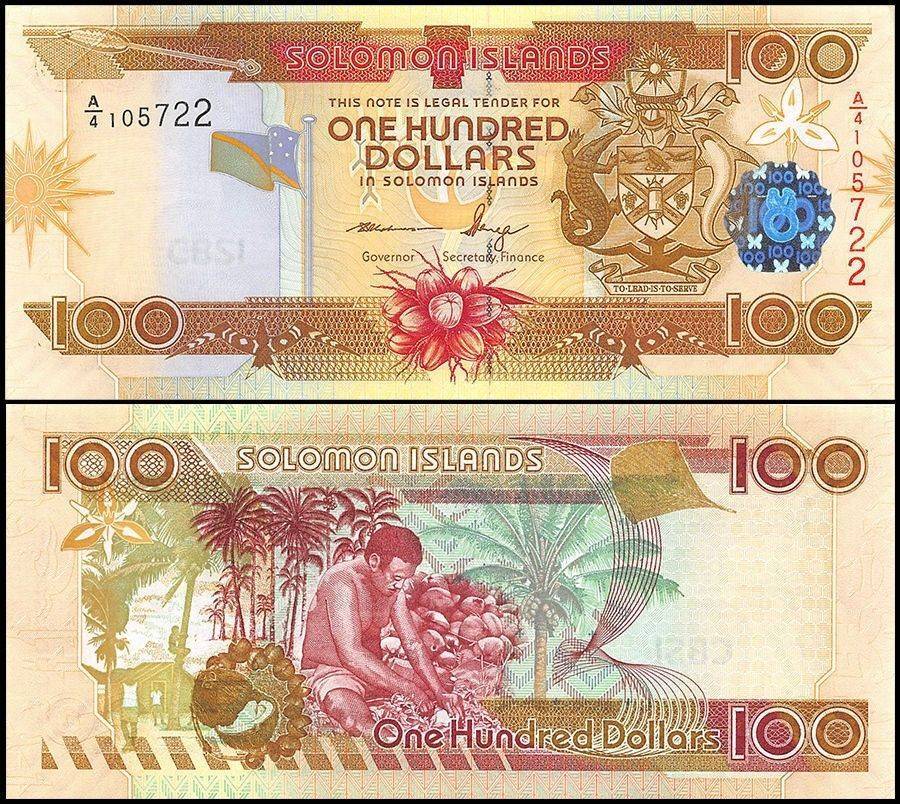 Solomon Islands 100 Dollars, 2009 ND, P-30a.3, UNC