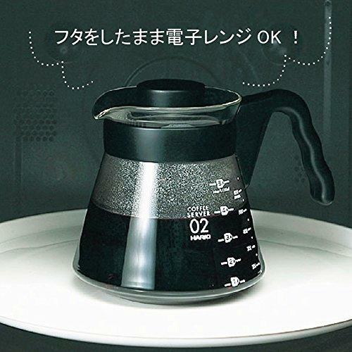 Hario V60 Glass Coffee Server, 1000ml, Black