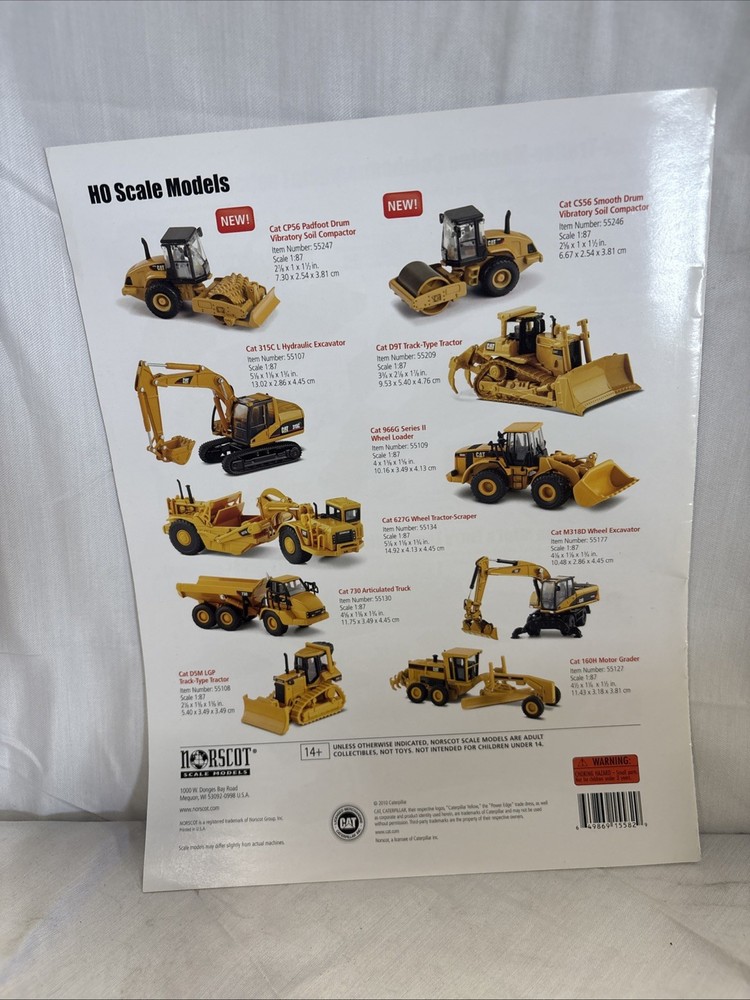 2010 CAT Collection Brochure Catalog Die Cast Scale Models