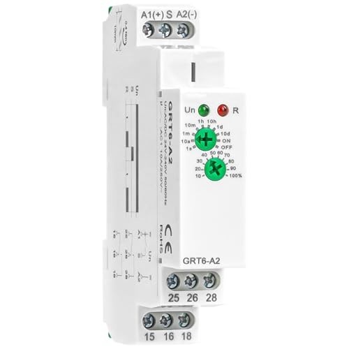 Adjustable Delay On Timer Relay 10A, Smart Electronic Timer for Din Rail, 0.1s-1