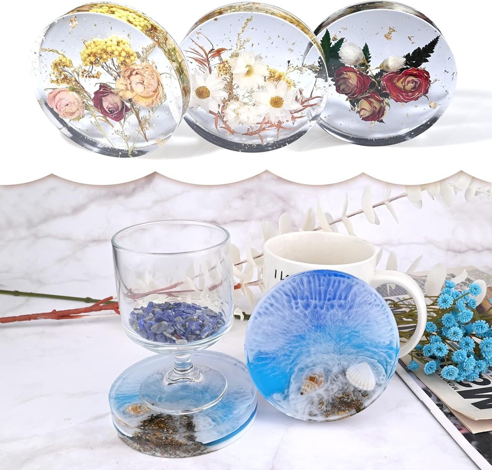 Round Coaster Resin Molds Silicone Deep