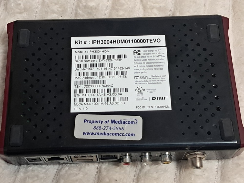 Cable Box Lot 0f 2 Evolution Digital HD Set Top DMS2004UHD