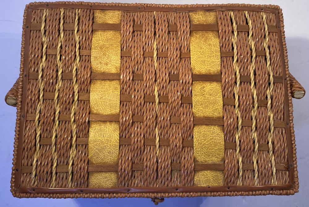 Large Wicker Sewing Basket Notions Keepsake Kit