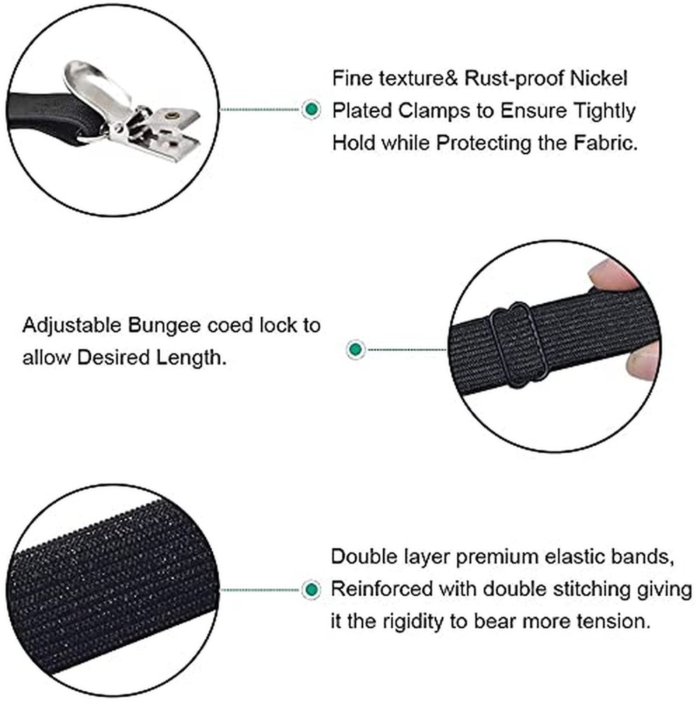 8Pcs Adjustable Bed Sheet Straps Clips, Elastic Mattress Sheet Fasteners Hold...