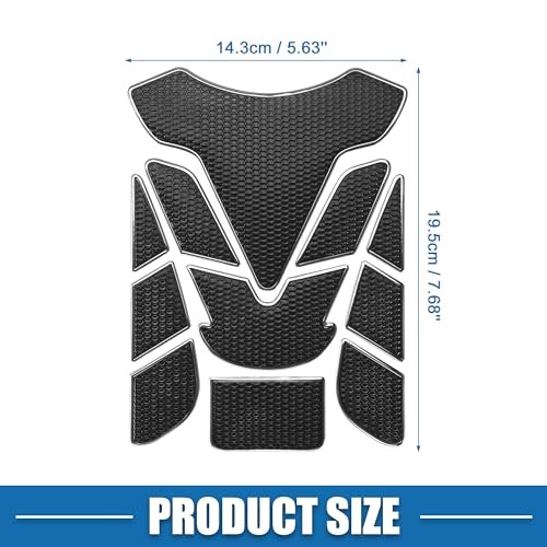 Universal 3D Motorcycle Gas Tank Decal 7.68''x5.63'' Gas Tank Silver Tone