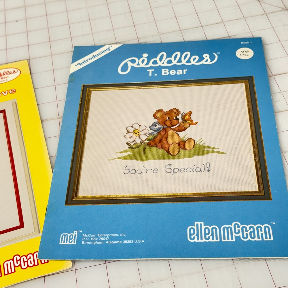 ELLEN McCARN Pattern T. Bear leaflets Cross Stitching SEW EASY