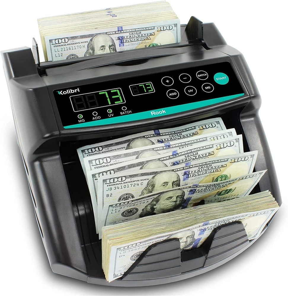 Multi-Function Cash Counter Machine - Rook with 1,400 Notes/Min & 1- Support