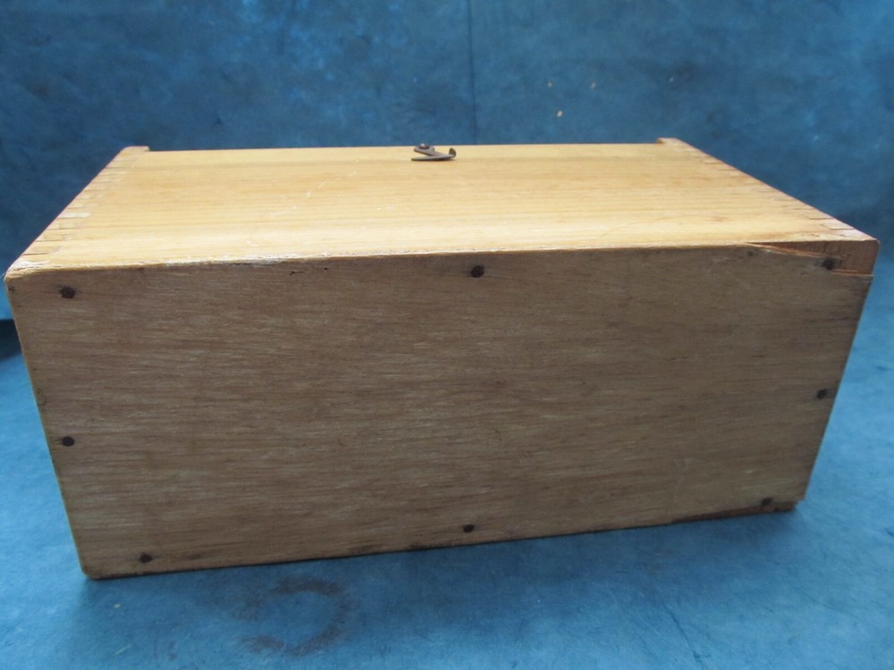 Vintage Microscope model 300 Precision Optical Co. Pine wood box