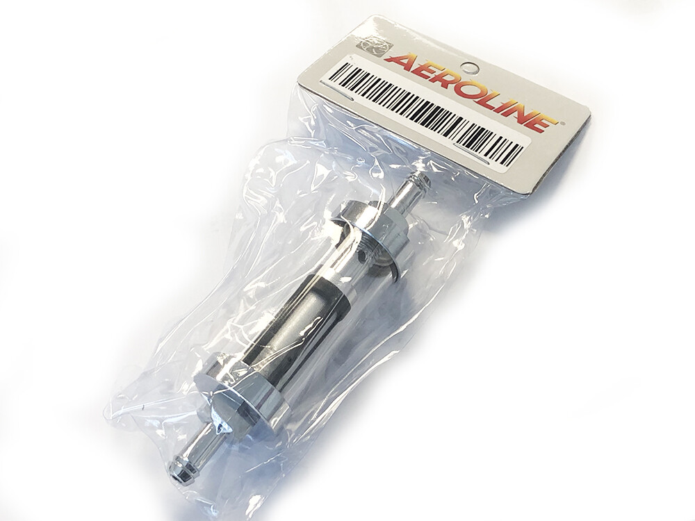 Morris Minor Chrome Glass Inline Fuel Filter 6mm