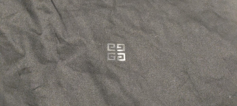 Authentic Givenchy Black Cotton Drawstring Dust Bag lined in white 13” x 15”