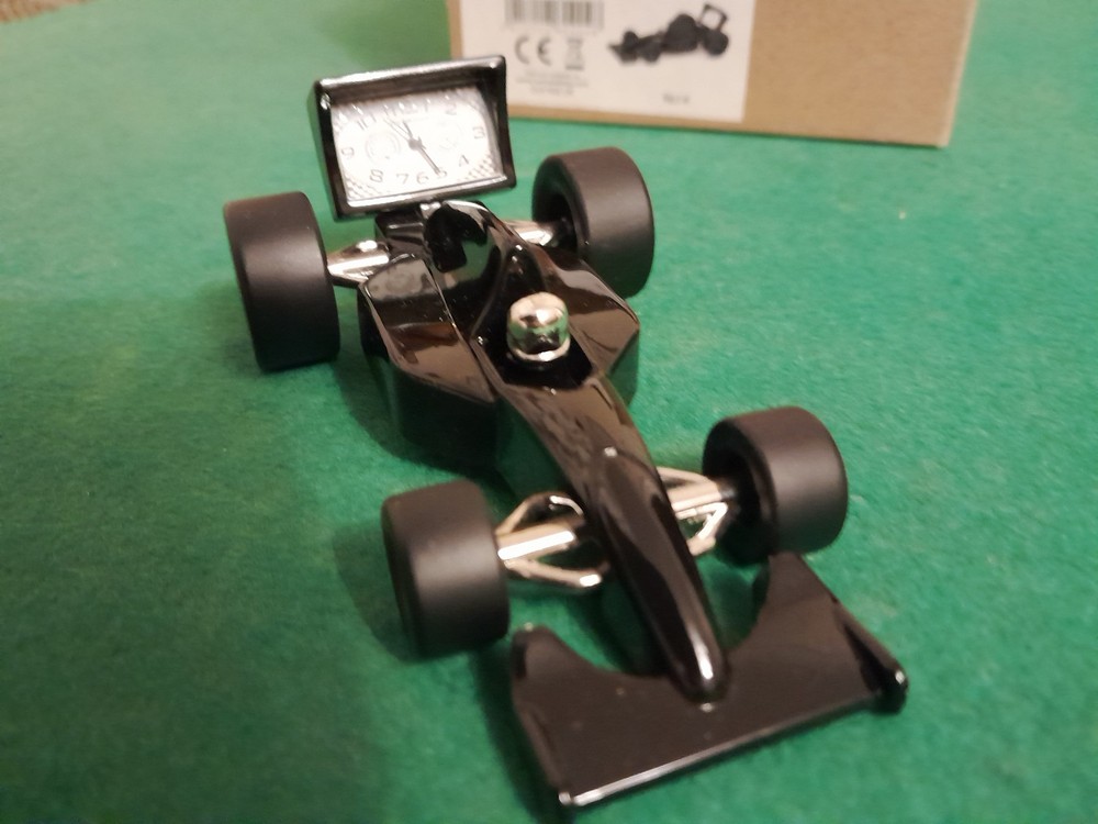 WM. Widdop Racing Car Miniature Clock Working
