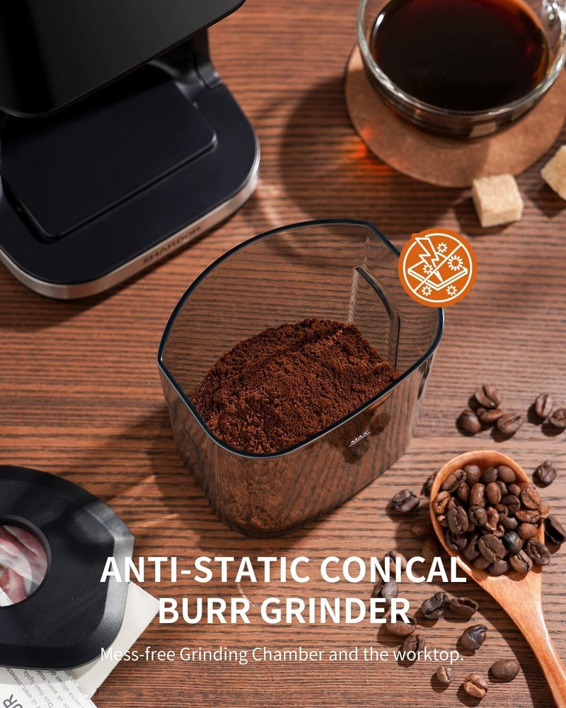 Conical Burr Espresso Coffee Grinder Electric with Precision Timer 2.0