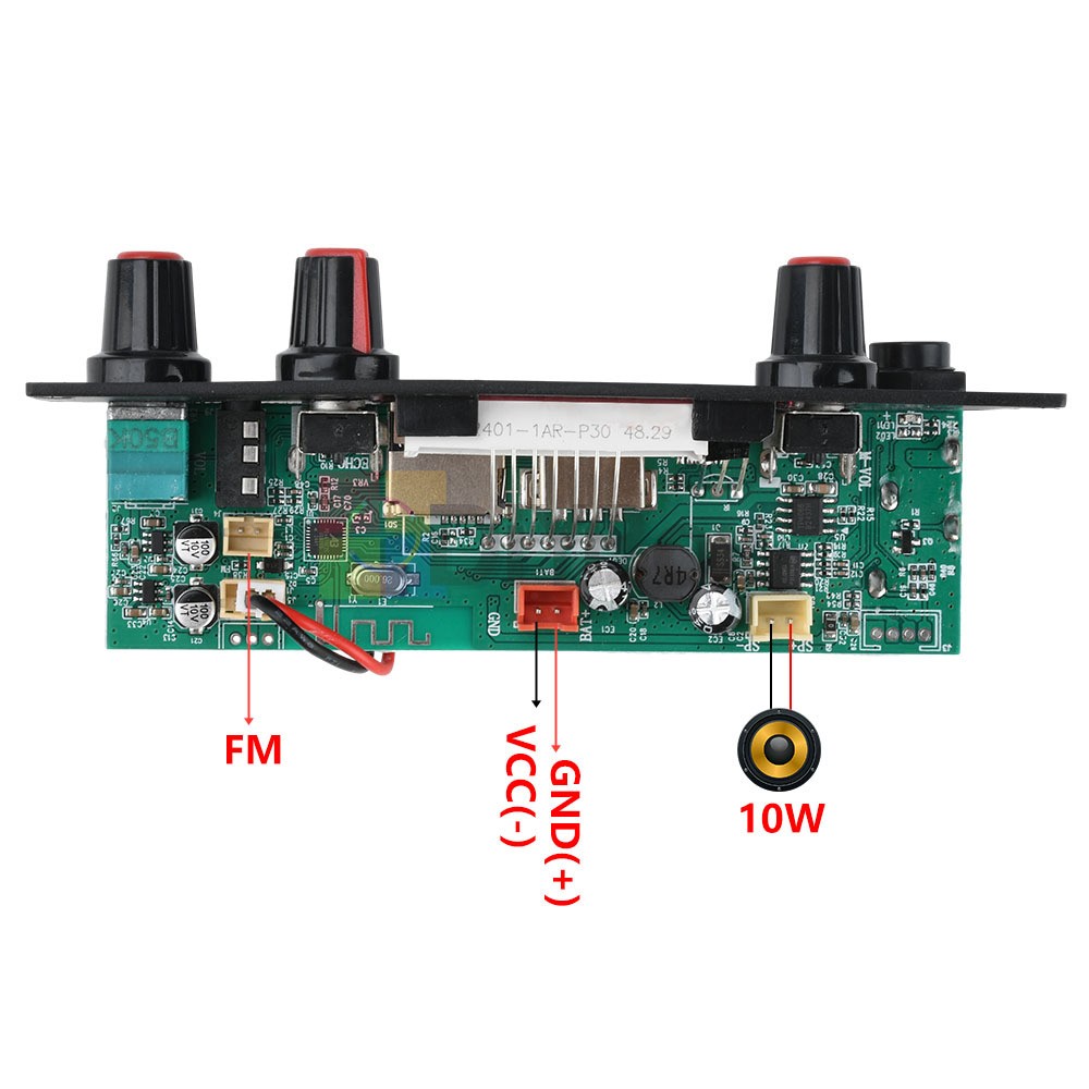 DC 3.7-5V 10W Mono Bluetooth 5.0 Audio Power Amplifier Module MP3 Decoding Board