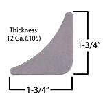 Standard Solid Roll Bar Gussets 25 pack 1.79" Height 1.79"  Width