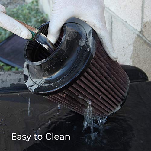Universal Clamp-On Air Filter: High Performance, Premium, Washable,