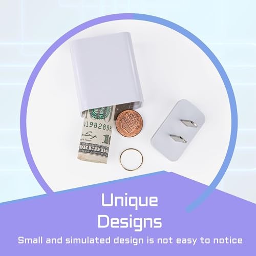 Plug Storage Realistic Looking Charger with Storage Hiding Places for White
