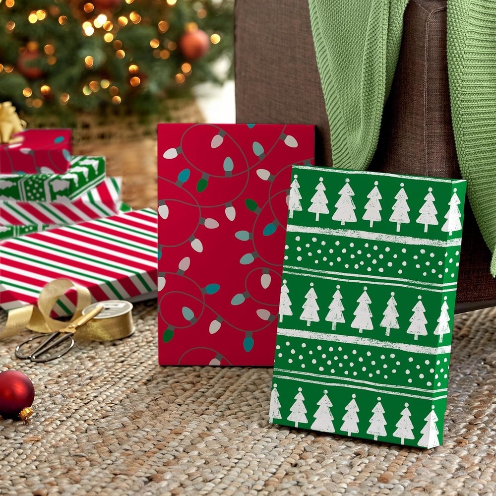 Christmas Gift Boxes with Lids 12 Pack Medium Holiday Present Boxes