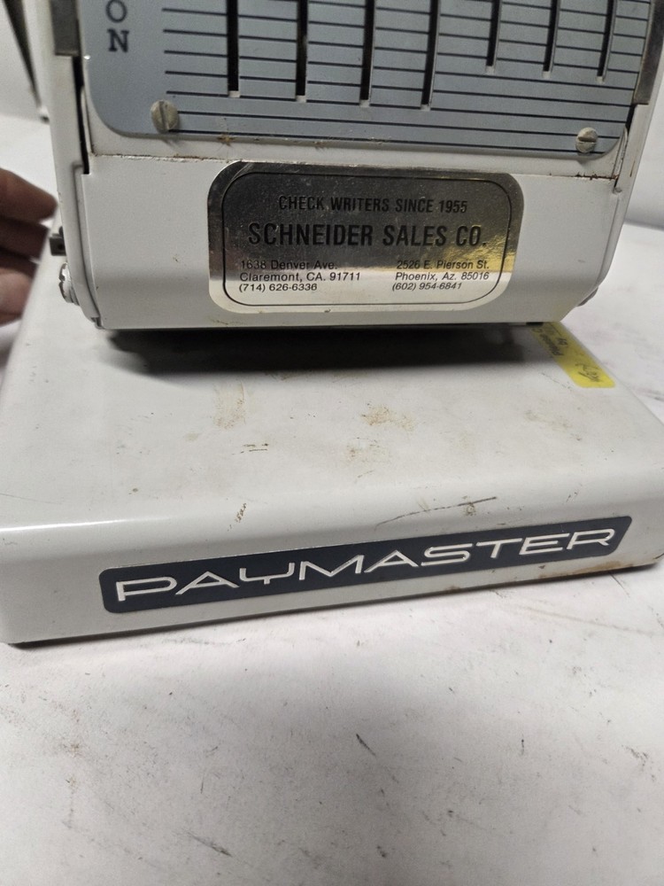 Paymaster Shenwider Sales Co From 1955 No Key