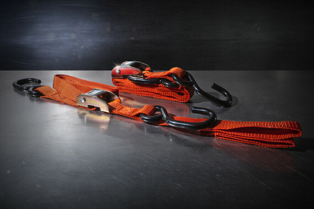Fire Power 1" Tie Down Orange With Soft Tie 2 Pack
