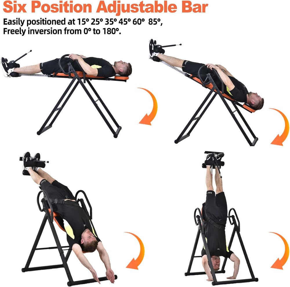 Inversion Table for Back Pain Relief, 350 Lbs Capacity Strength Training Inversi