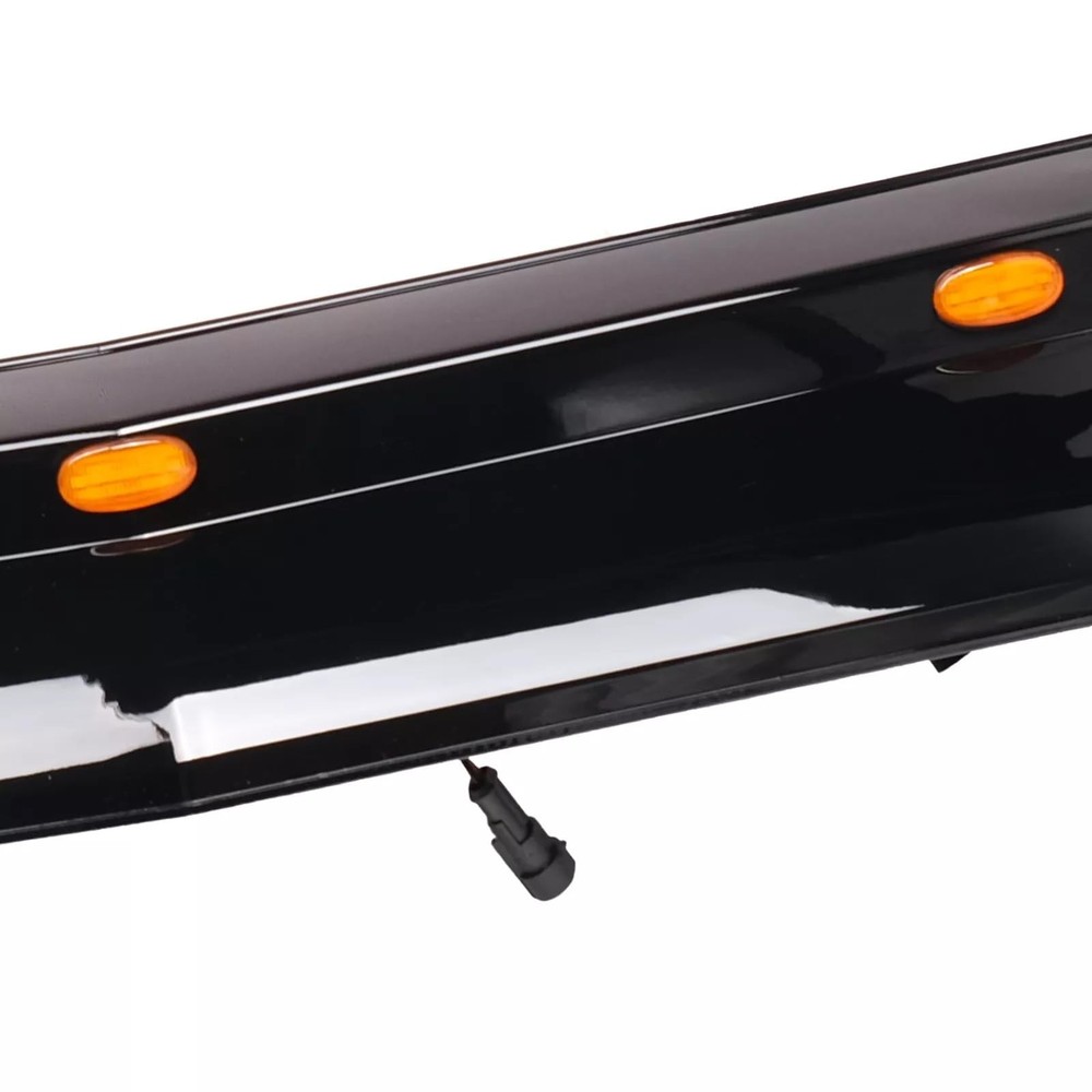 Hood Deflector Bug Shield LED for Sprinter W906 2014-2017 Gloss Black 3pc
