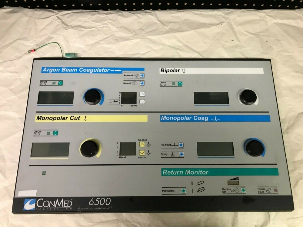 Conmed Front Control Panel PART for 6500 ESG + Argon Beam Coagulator 61-5514-001